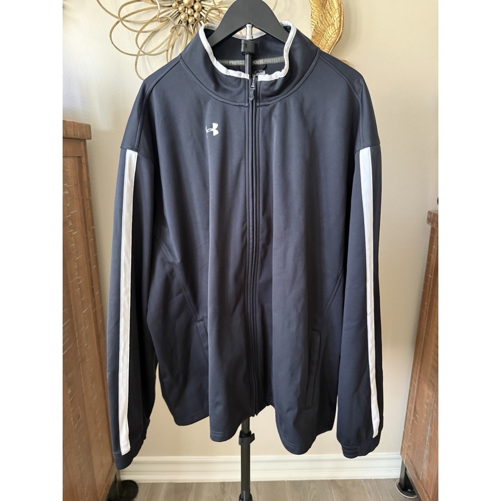 Under Armour Dominance ColdGear Jacket Men 4XL Black White Full Zip Big And Tall